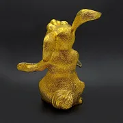 Подарочная статуэтка «Кролик с морковкой» из бронзы — фотография 2