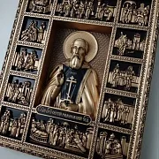 Резная Икона Сергий Радонежский — необычный подарок — фотография 6