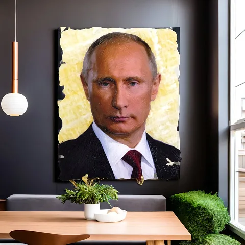 Картина «В.В. Путин» с фотопечатью на ониксе — необычный подарок