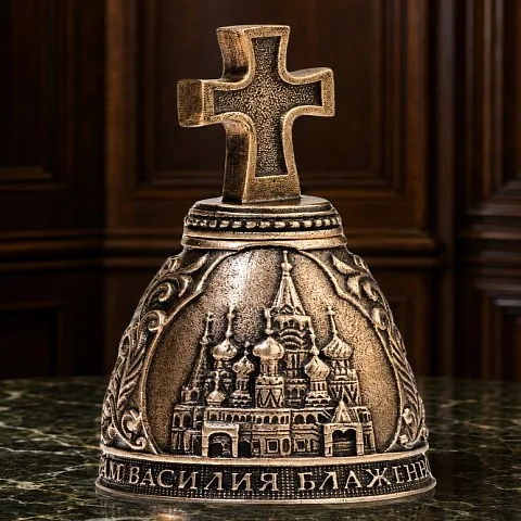 Бронзовый колокольчик «Москва. Крест» — красивый подарок