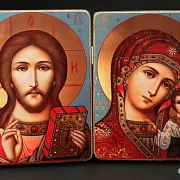 Венчальная пара. Казанская Богоматерь и Спас Вседе — оригинальный подарок — фотография 1