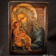 Икона "Св. Симеон Богоприимец" — оригинальный подарок — фотография 3