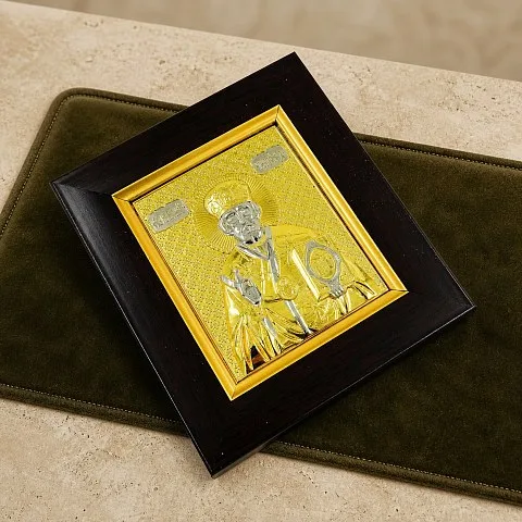 В подарок: Икона Николай Чудотворец. (малая) Златоуст