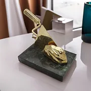 Бронзовая визитница «Мастерок» 2 — оригинальный подарок — фотография 1