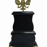 Настольные часы «Герб» из тигрового глаза и долерита — оригинальный подарок — фотография 2