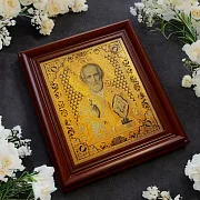 Подарочная икона Николай Чудотворец. Златоуст — фотография 1