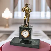 Часы с шахтером и отбойным молотком — оригинальный подарок — фотография 1