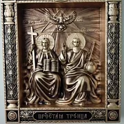 На память: Резная икона Пресвятая Троица (Новозаветная) — фотография 8