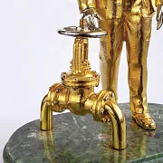 Подарочная бронзовая статуэтка «Работник ЖКХ» на змеевике — фотография 3
