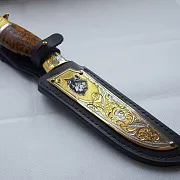 Дамасский нож «Волк» №8 — оригинальный подарок — фотография 10