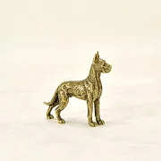 Бронзовая миниатюра «Дог», 55×13×62 мм — оригинальный подарок — фотография 4