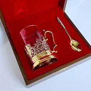 Подарочный бронзовый подстаканник «USSR» — фотография 4