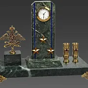 Часы «Погон» с гербом ВВС и подставками — оригинальный подарок — фотография 2