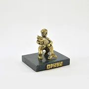 Бронзовая статуэтка «Рыбы» со змеевиком — красивый подарок — фотография 2